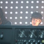 Gaspard Augé et Xavier de Rosnay derrière la console. Photo par Pierre Bourgault