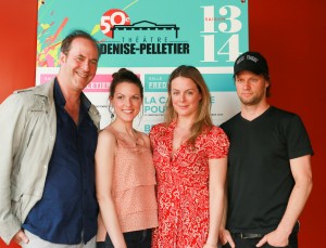 Marie Tudor de Victor Hugo.De gauche à droite : Claude Poissant, metteur en scène, Rachel Graton, Julie Le Breton, David Boutin.