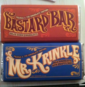 Les barres de chocolat exclusives � la tourn�e. 